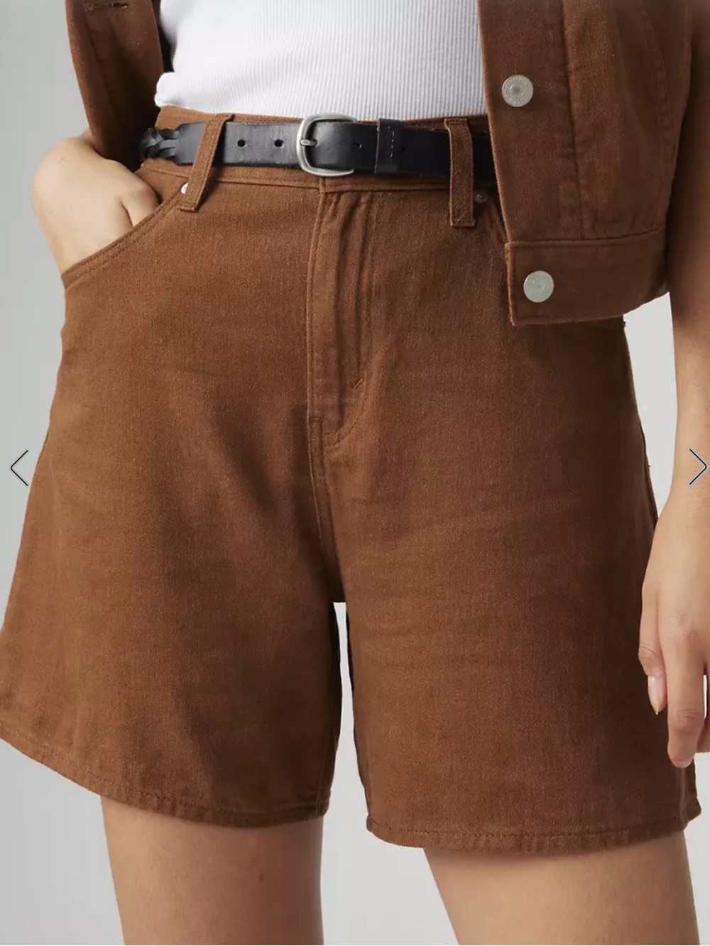 HIGH RISE BAGGY LINEN BLEND LIGHTWEIGHT WOMEN'S SHORTS